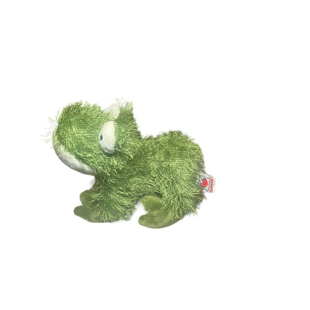 Ganz Kids Green Very Frizzy Fuzzy Green Frog Stuffed Animal Plush Toy
